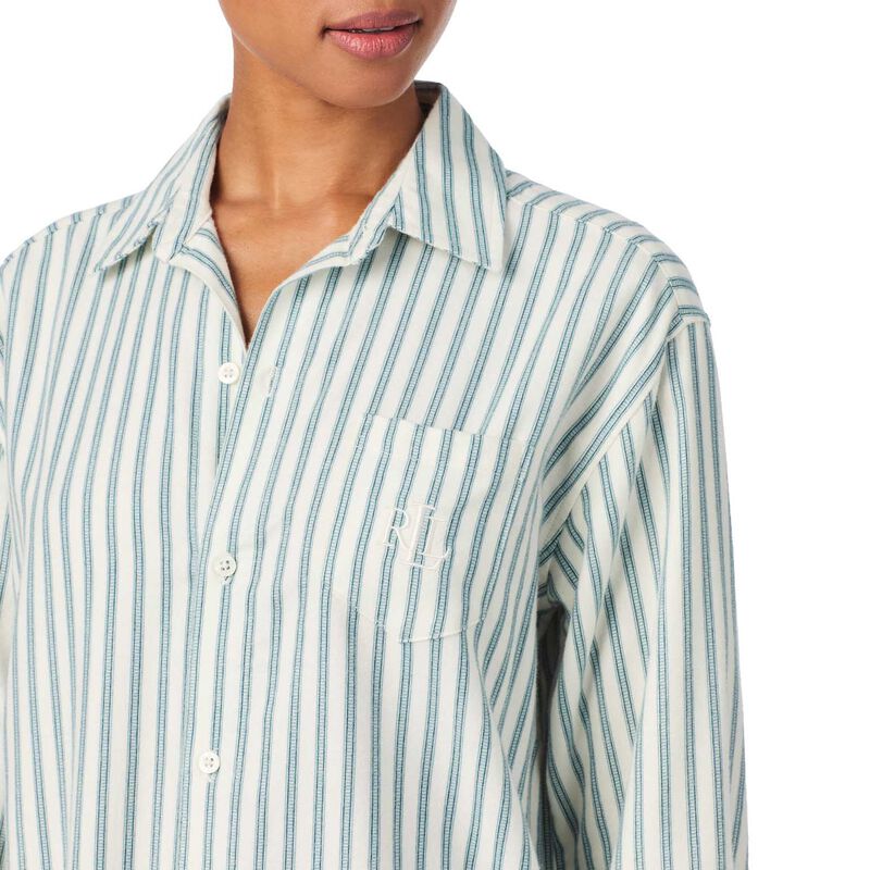 Lauren Ralph Lauren Cotton Sateen L/S His Shirt Sleepshirt image number 5